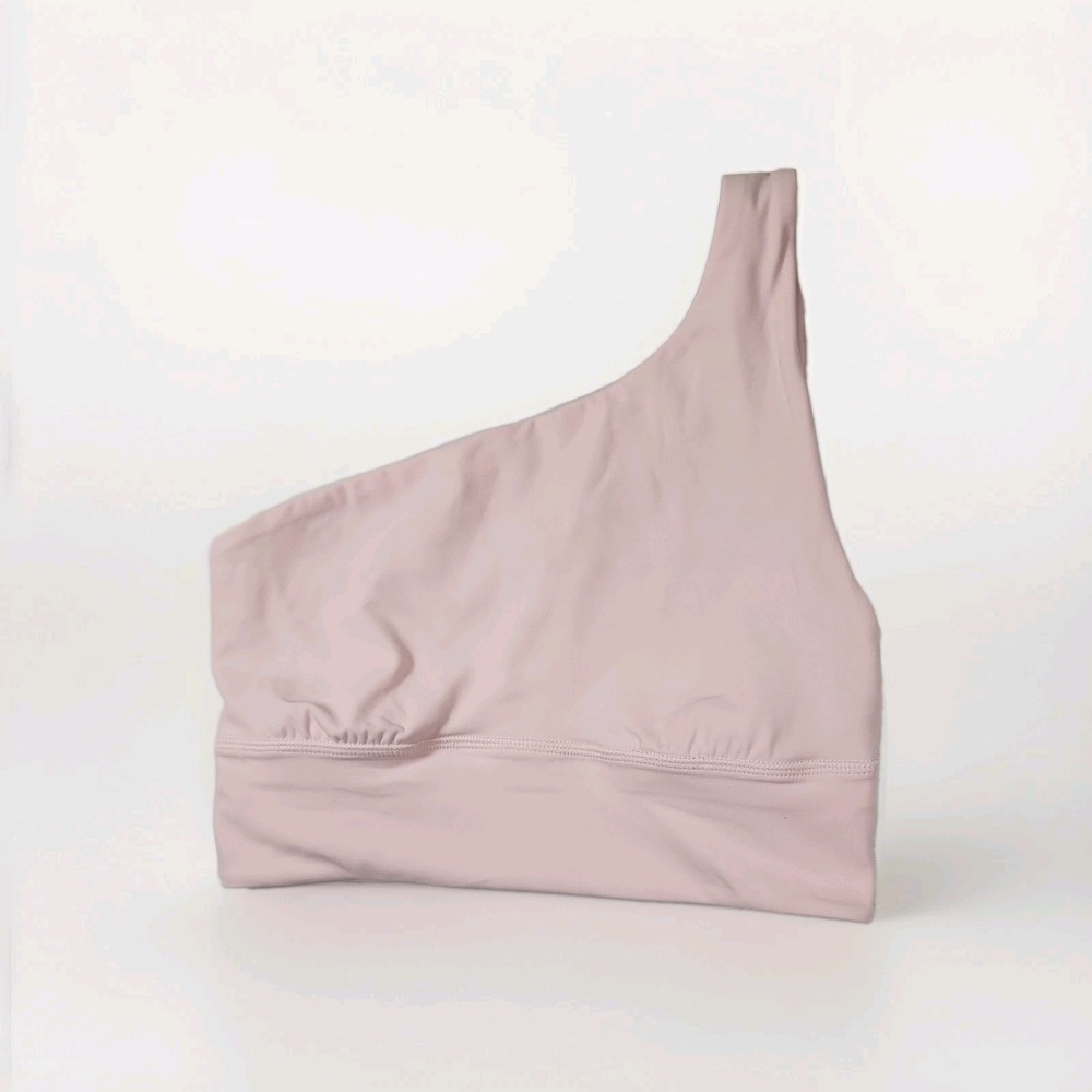 Lululemon Light Pink One Shoulder Workout Cropped Top Women's Size 4